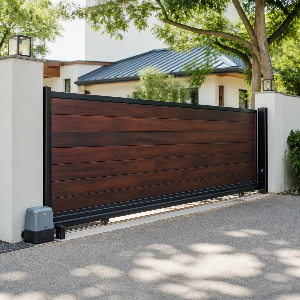 Sliding driveway gates